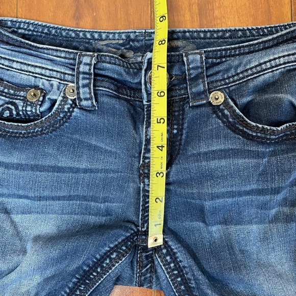 Seven7 Womens Low Cut Boot Cut Long Denim Shorts Size 2 - Picture 8 of 12